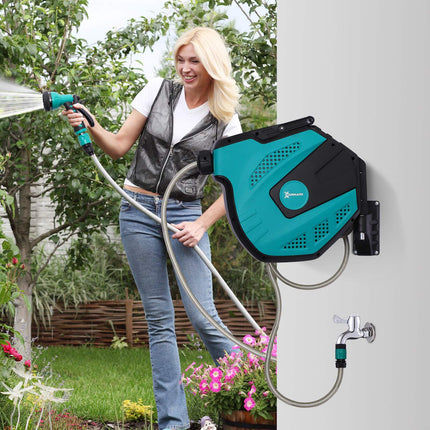 Wall hose box - 180° rotatable, frost-proof, 15 m hose