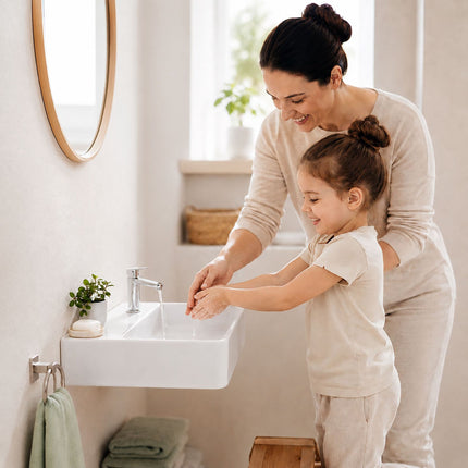 Wall-Hung Ceramic Basin with Tap Hole, 37 x 27 cm