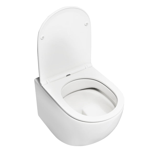 Wandtoilet, dubbele spoelfunctie, softclose zitting, wit
