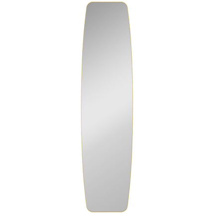 Wall Mirror with Gold Metal Frame, 160 x 40 cm