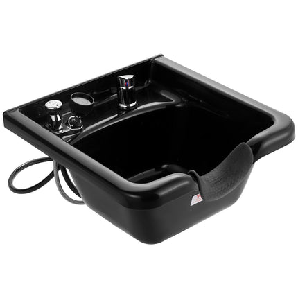 Wall-Mount ABS Shampoo Bowl Sink, Black, 19 in