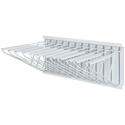 Wall-Mount Blueprint Storage Rack, 12 Pivot Brackets, 1200 Sheets