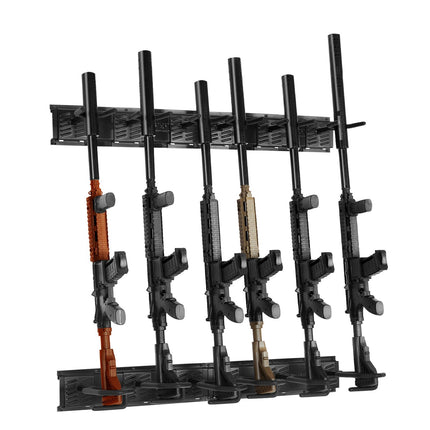 Wall Mount Gun Rack, 6-Slot Steel Rifle Holder, Padded