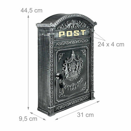 Wall-Mount Mailbox – Antique Style, Wide A4 Slot