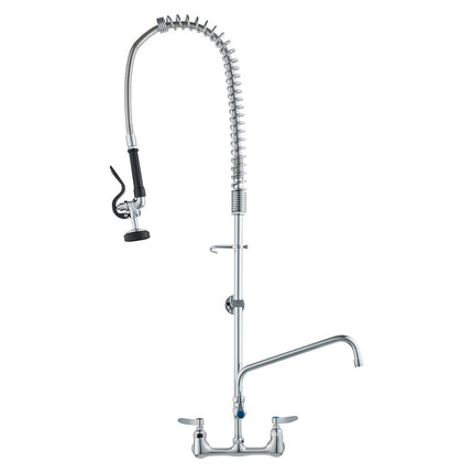 Wall-Mount Pre-Rinse Faucet, 44-Inch, Brass Pull-Down Sprayer
