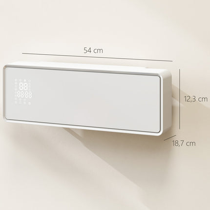 Wall-Mounted 2000W Ceramic Heater, Thermostat, Timer
