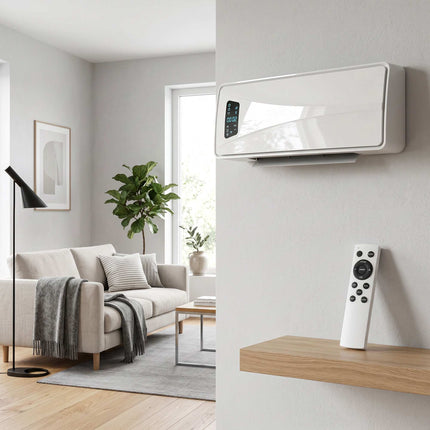 Wall-Mounted 2000W Ceramic Heater with Timer & LED Display