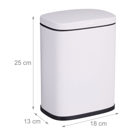 Wall-Mounted Bathroom Bin, 3L, Soft-Close Lid