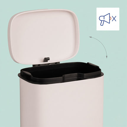 Wall-Mounted Bathroom Bin, 3L, Soft-Close Lid