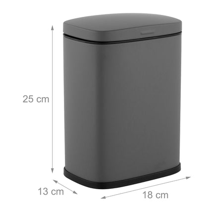 Wall-Mounted Bathroom Bin, 3L, Soft-Close Lid