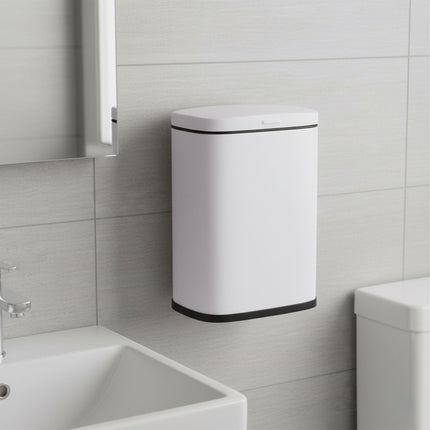 Wall-Mounted Bathroom Bin, 3L, Soft-Close Lid