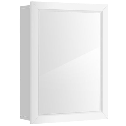 Wall-Mounted Bathroom Cabinet with Mirror, 50x16x66 cm, White