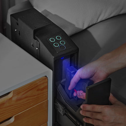 Wall-Mounted Biometric Pistol Safe, 3 Access Methods