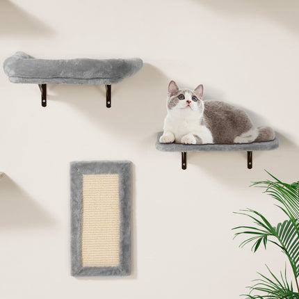 Wall-Mounted Cat Shelves Set of 6, 40 lb Capacity