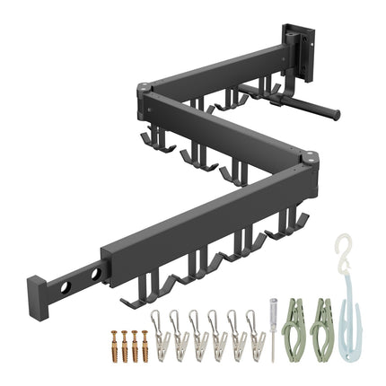 Wall-Mounted Folding Clothes Airer – Rustproof Aluminum