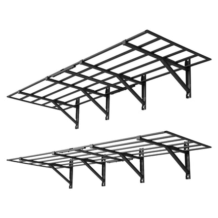 Wall-Mounted Garage Shelves, 2-Tier Steel, 4-Pack, 725 kg