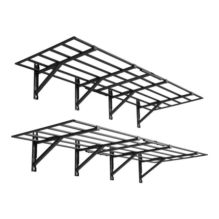 Wall-Mounted Garage Shelves, 2-Tier Steel, 4-Pack, 725 kg