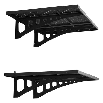 Wall-Mounted Garage Shelving, 2-Tier Steel, 254 kg