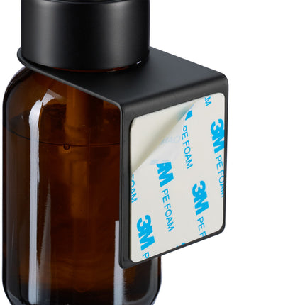Wall-Mounted Glass Soap Dispenser, Amber, No-Drill