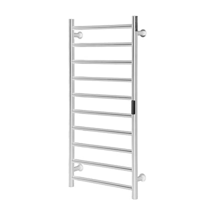 Wall-Mounted Heated Towel Rack, 10-Bar, Timer, IPX5