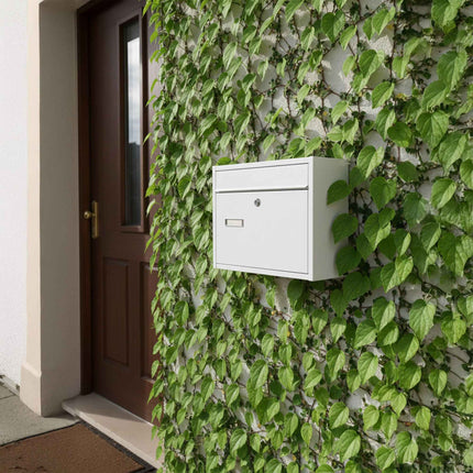 Wall-Mounted Horizontal Mailbox with Nameplate, Lockable