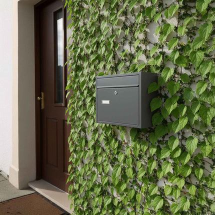 Wall-Mounted Horizontal Mailbox with Nameplate, Lockable