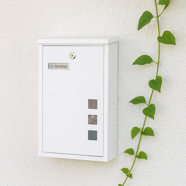 Wall-Mounted Letterbox with Viewing Windows