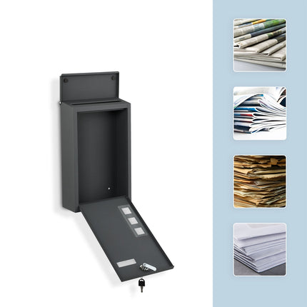 Wall-Mounted Letterbox with Viewing Windows