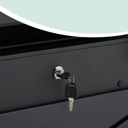 Wall-Mounted Mailbox with Newspaper Slot & Rain Canopy