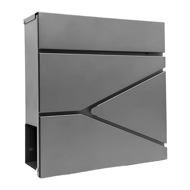 Wall-Mounted Mailbox with Newspaper Slot and Rain Canopy