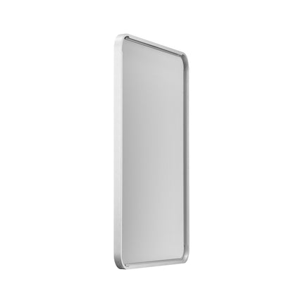 Wall Mounted Makeup Mirror, 22 x 30 in, Aluminum Frame, Rectangular