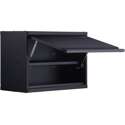 Wall-Mounted Metal Storage Cabinet, Adjustable Shelf, Lock