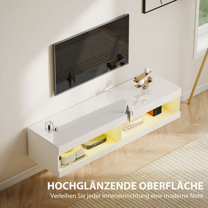 Wall-Mounted TV Stand with RGB LED for 55-60 Inch TVs