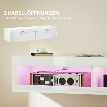 Wall-Mounted TV Stand with RGB LED for 55-60 Inch TVs