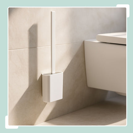 Wall-Mounted Toilet Brush Set with Holder