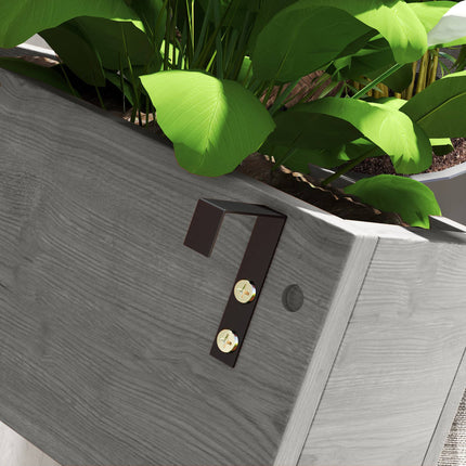 Wall-Mounted Wooden Planter Set, Adjustable, 60x16x80 cm