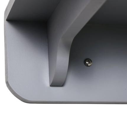 Wall-mounted cat climbing post, light gray beige wood