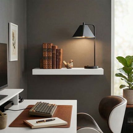 Wall Shelf With Metal Bracket – Wall-Mounted Floating