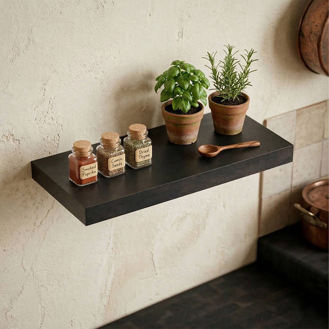 Wall Shelf With Metal Brackets – Floating Display Ledge