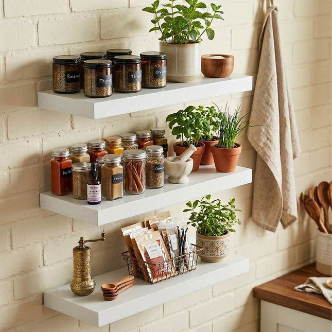 Set van 3 wandplanken - Hangende displayplanken