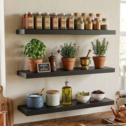 Wall Shelves Set of 3 – Hanging Display Shelves