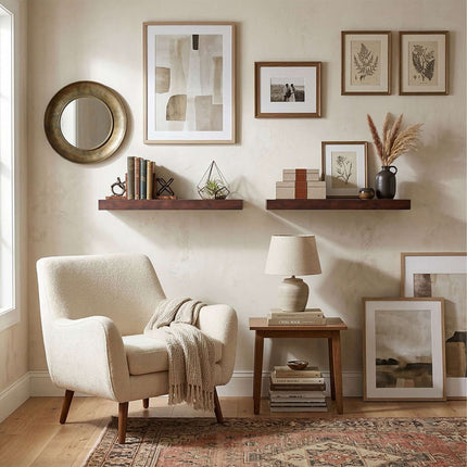 Wall Shelves, Set of 3 Hanging Display Shelves
