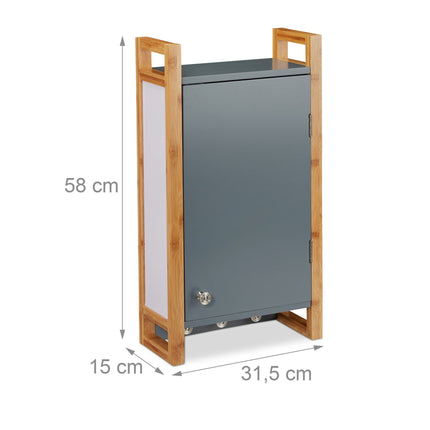 Wall cabinet bathroom gray