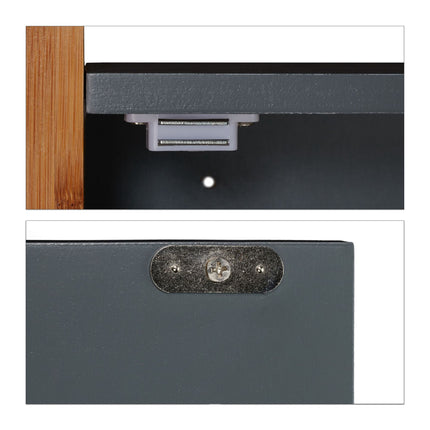 Wall cabinet bathroom gray