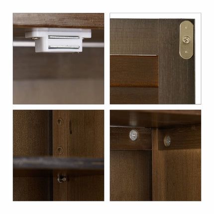 Wall cabinet dark brown LAMELL
