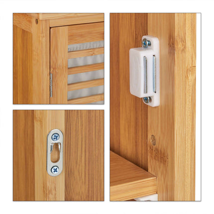 Wall cabinet for bathroom in bamboo