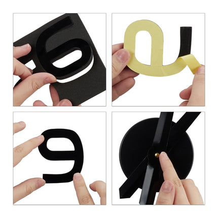 Wall clock DIY with 3D numbers