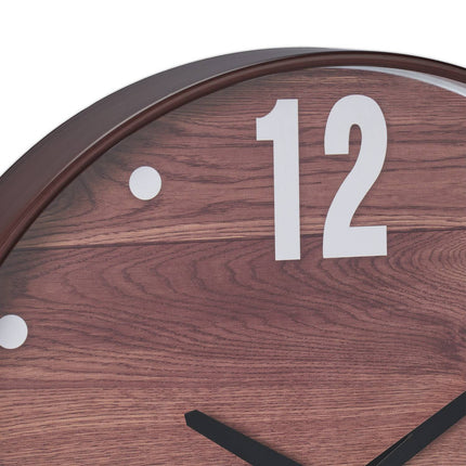 Wall clock wooden look/white
