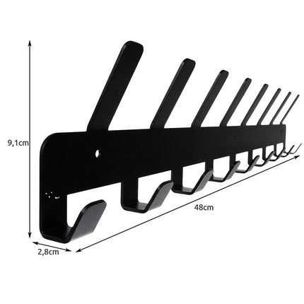 Wall hanger (17 hooks) - black