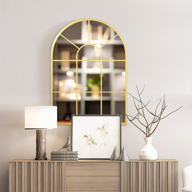 Gold full length wall mirror, 70x50cm, metal frame